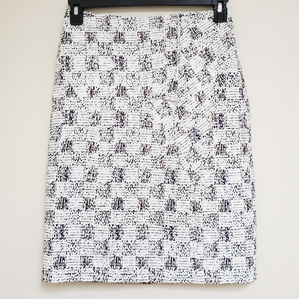 Derek Lam Black and White Tweed Skirt